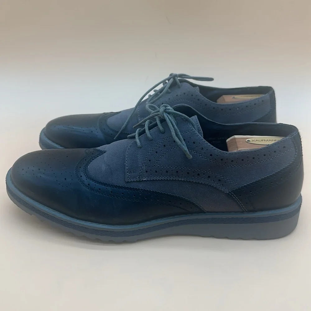Alpine Swiss ALEC Mens Ripple Sole Wingtip Shoes Leather Lining & Insole - US 12